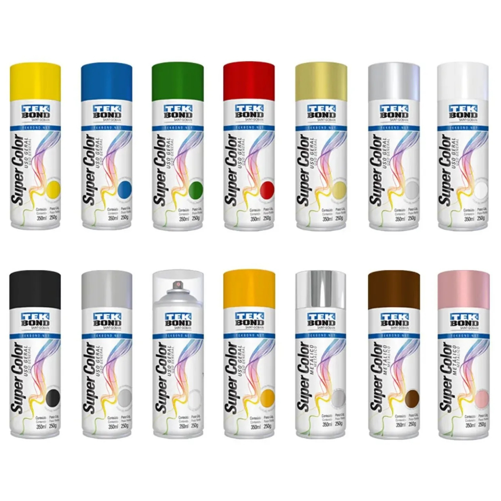 Tinta Spray Uso Geral - Metais Madeira Artesanato Gesso Rodas Secagem Rápida em Oferta na Shopee