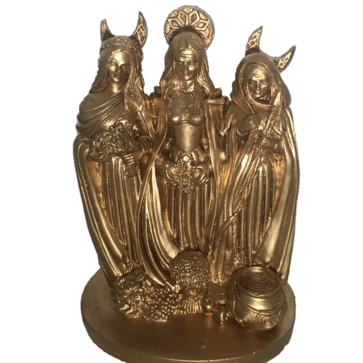 IMAGEM DEUSA TRÍPLICE / DEUSA HÉCATE - WICCA 30 CM