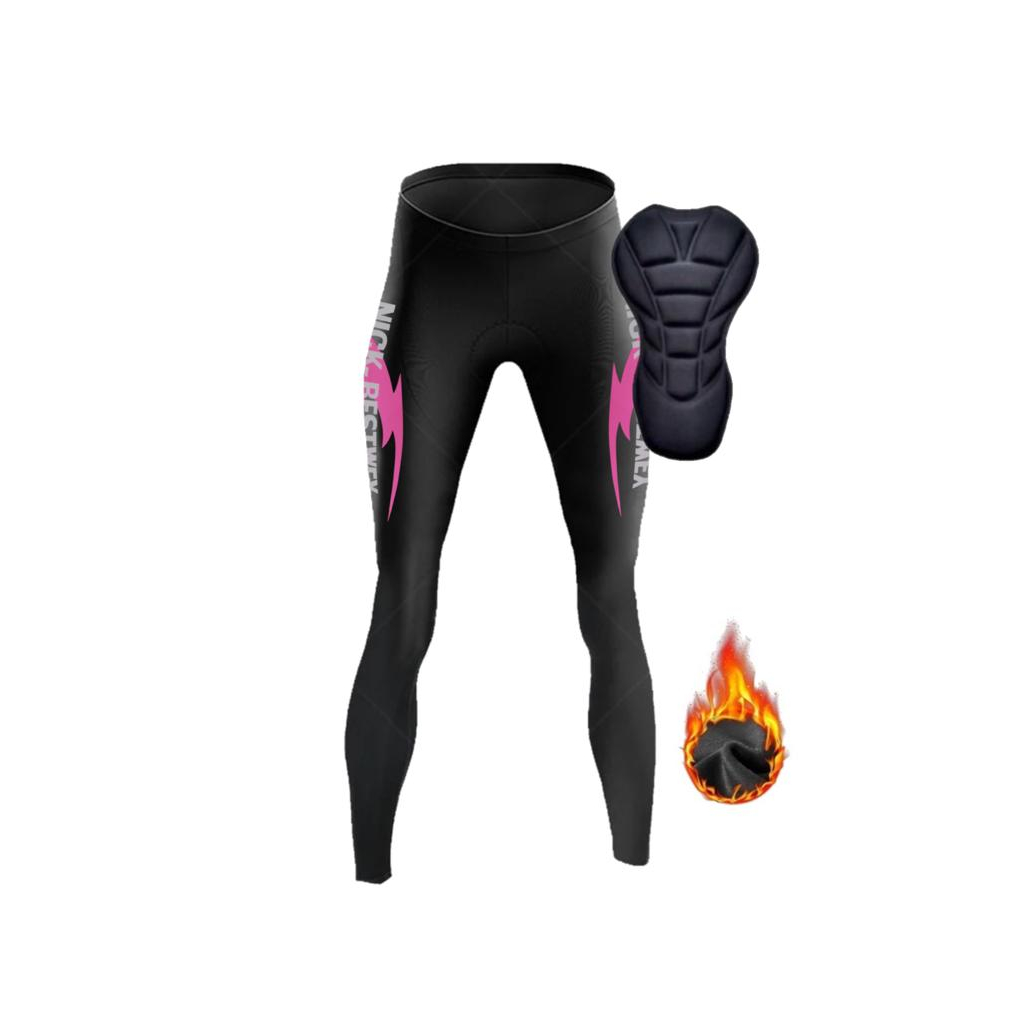 Calça Ciclismo Feminina Roupa De Ciclista Com Forro D90 Premium