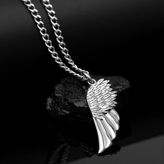 Colar Masculino com Pingente Asa Pena Corrente Grumet Aço Inox 3mm Cor Prata Dourado Não Escurece em Oferta na Shopee