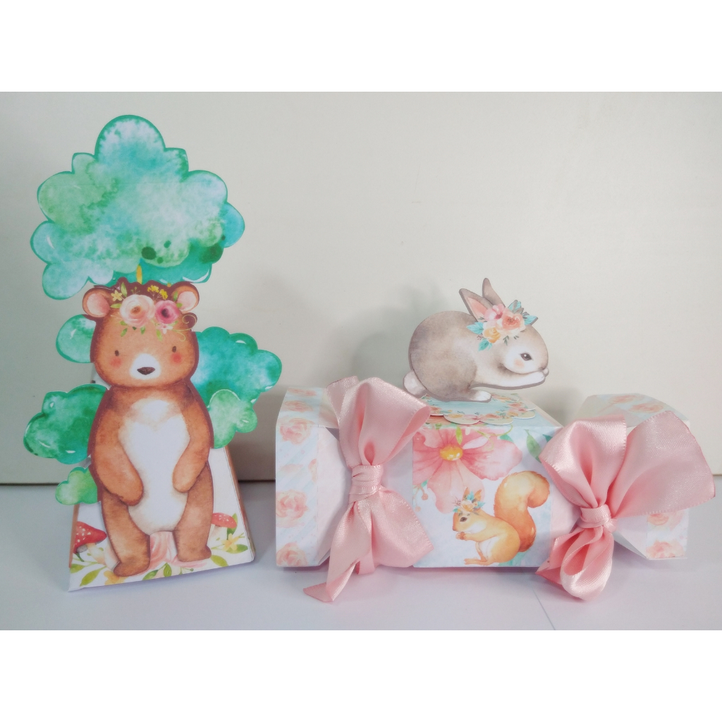 10 Caixinhas Personalizadas Bosque Encantado 1, Lembrancinha de Aniversário Infantil!