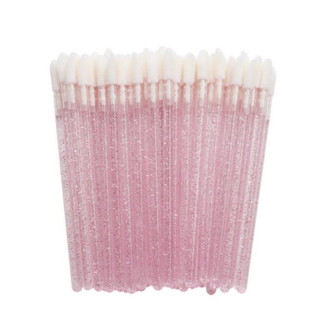 Kit 50Pç Pincel Aplicador descartável de batom gloss extensão limpeza