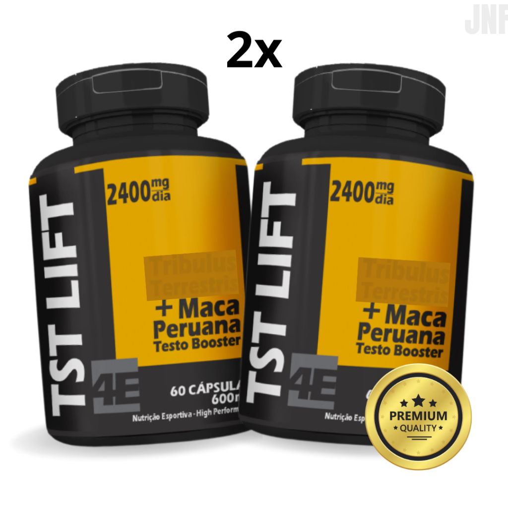 2 Potes Tst Lift 600mg 240 Cápsulas - Composto energetico - Testo Booster