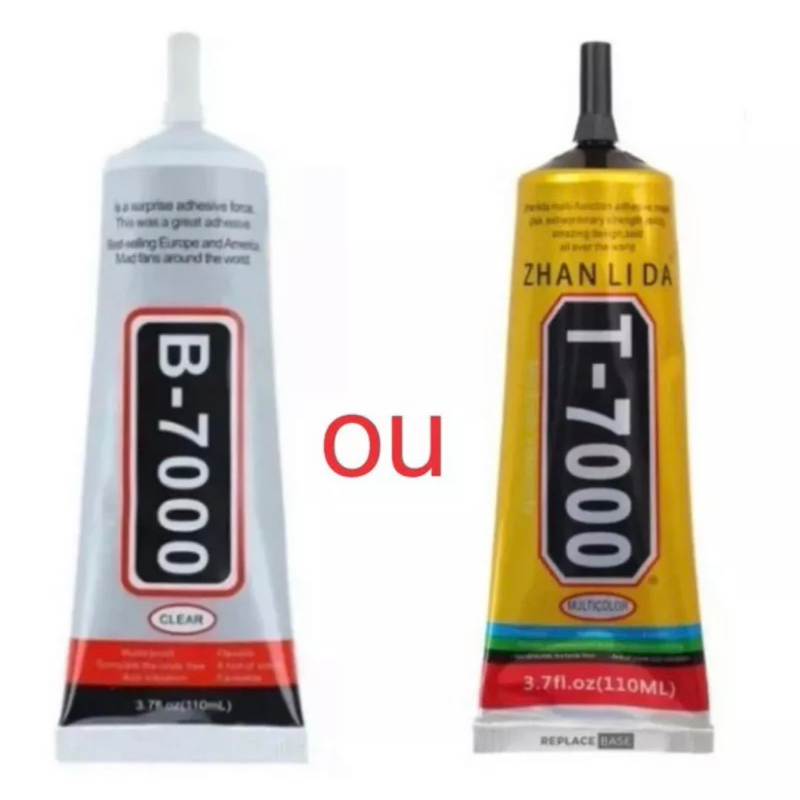 Cola multiuso Zhanlida - B7000 Transparente/ T7000 preta Manutenção, reparo em celular 110ml