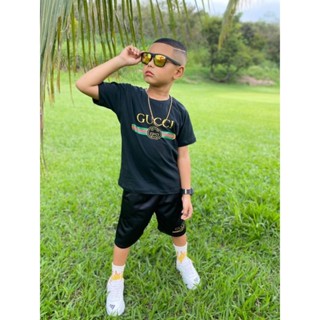 conjunto infantil masculino verão Camisa e bermuda.
