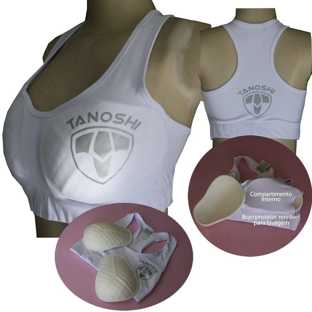 Protetor Seios Branco para luta artes marciais Karate Taekwondo MuayThai Sanda Kickboxing MMA em Oferta na Shopee