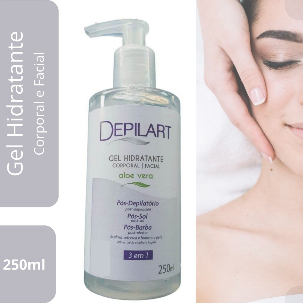 Gel Hidratante Calmante Pós Depilação Aloe Vera Depilart 250ml em Oferta na Shopee