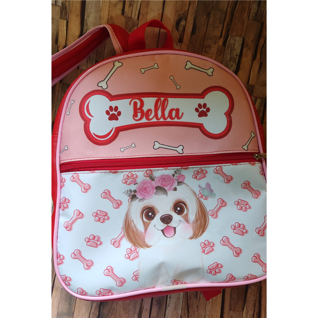 Mochila personalizada cachorrinho shitzu lhasa pet ou criança mochila passeio cachorro
