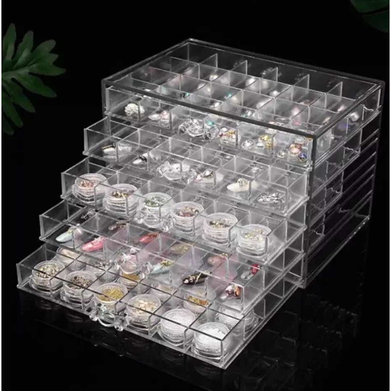 Organizador 120 Acrílico Porta Glitter Para Nail Art