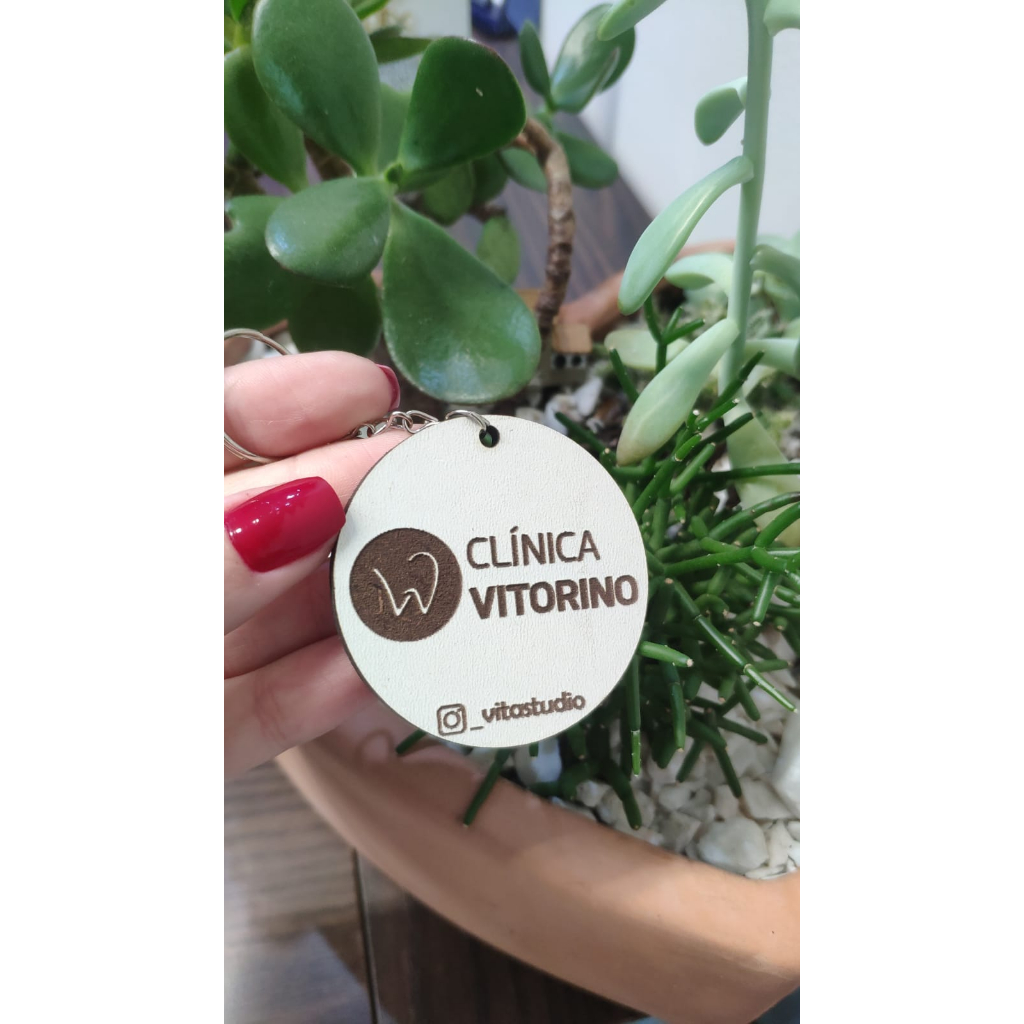 Chaveiro personalizado em MDF 3mm Com sua Logo! em Oferta na Shopee