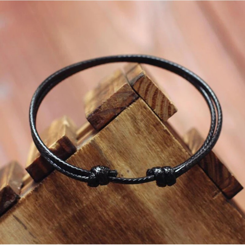 Pulseira feminina masculina ajustável fio encerado bracelete fino fininho Não precisa amarrar em Oferta na Shopee