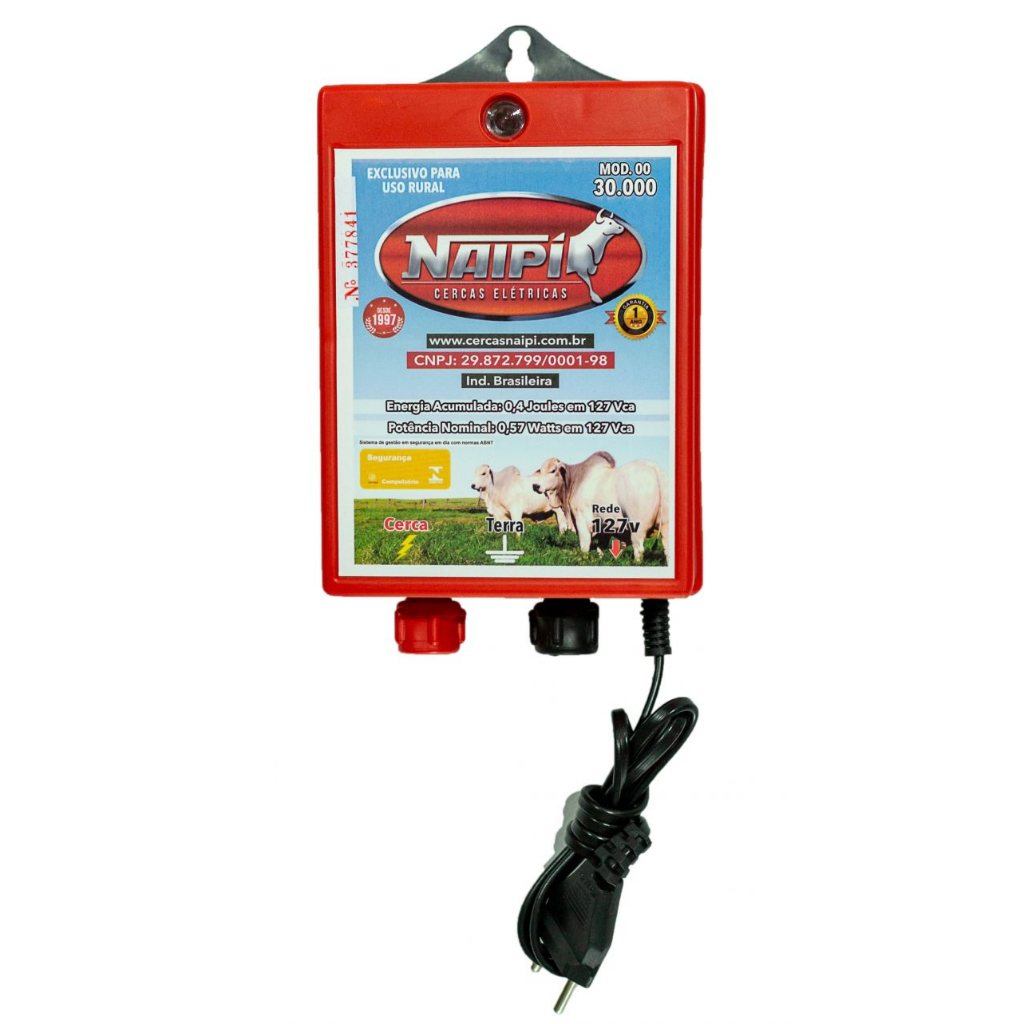 01 ELETRIFICADOR PET 127V + 01 PLACA DE ADVERTENCIA CERCA ELETRICA