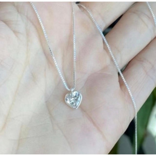 Gargantilha Chocker de Prata 925 Legítima Feminino Pingente Coração Colar Com Ponto de Luz Pedra Feminina Zircônia Veneziana Correntinha Pingente Original Legitimo 45 Cm Qualidade