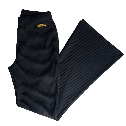 Calça Flare Tecido Canelado Premium - Adulto P ao GG Não fica Transparente