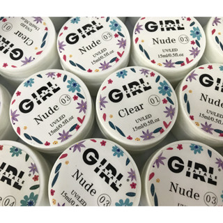 Gel Girl Fatale 15ml Uv/Led Para Construção de Unhas Acrygel Unhas Auto Nivelante Manicure Pink Nude Clear Nude Branco