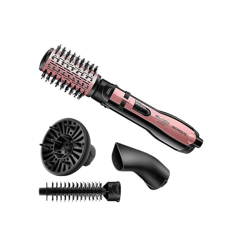 Escova Rotativa Mondial Black Rose Tourmaline Ion TURBO 1200W