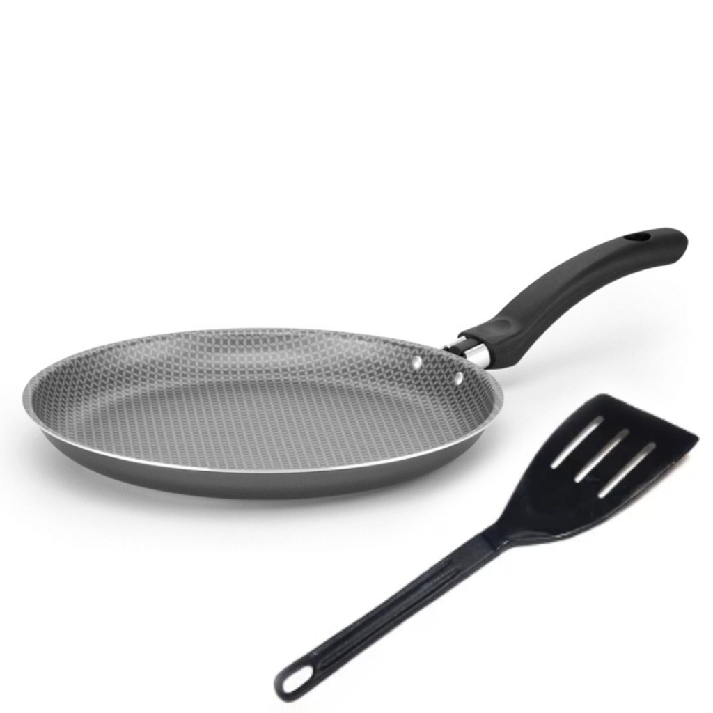 Frigideira de Panqueca Antiaderente Panquequeira 22 cm + 1 Espátula Linha Color