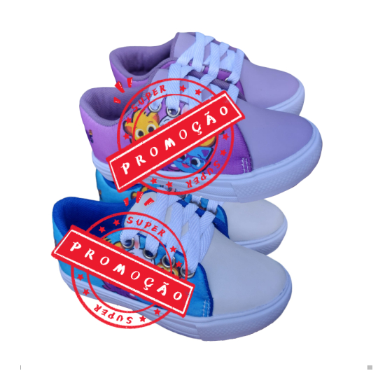 Tenis Infantil Menina Menino Personagens Confortável