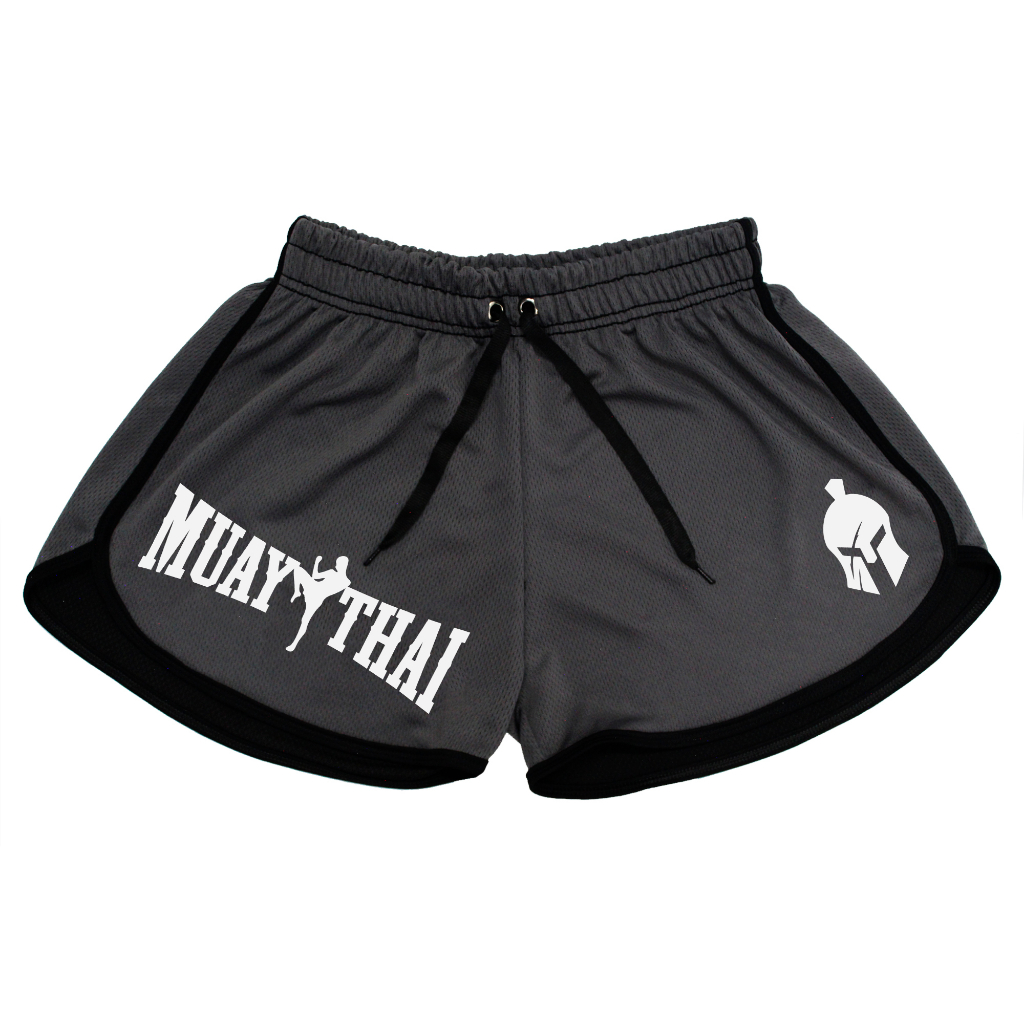 Short Muay Thai Dry Fit Cinza Ranger  Treinos Academia Luta Unisex em Oferta na Shopee