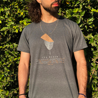 Camiseta Masculina Cinza Estampada em Algodão Premium - Blusa para Homem - Camisa com Estampa Folha Dobrada em Oferta na Shopee