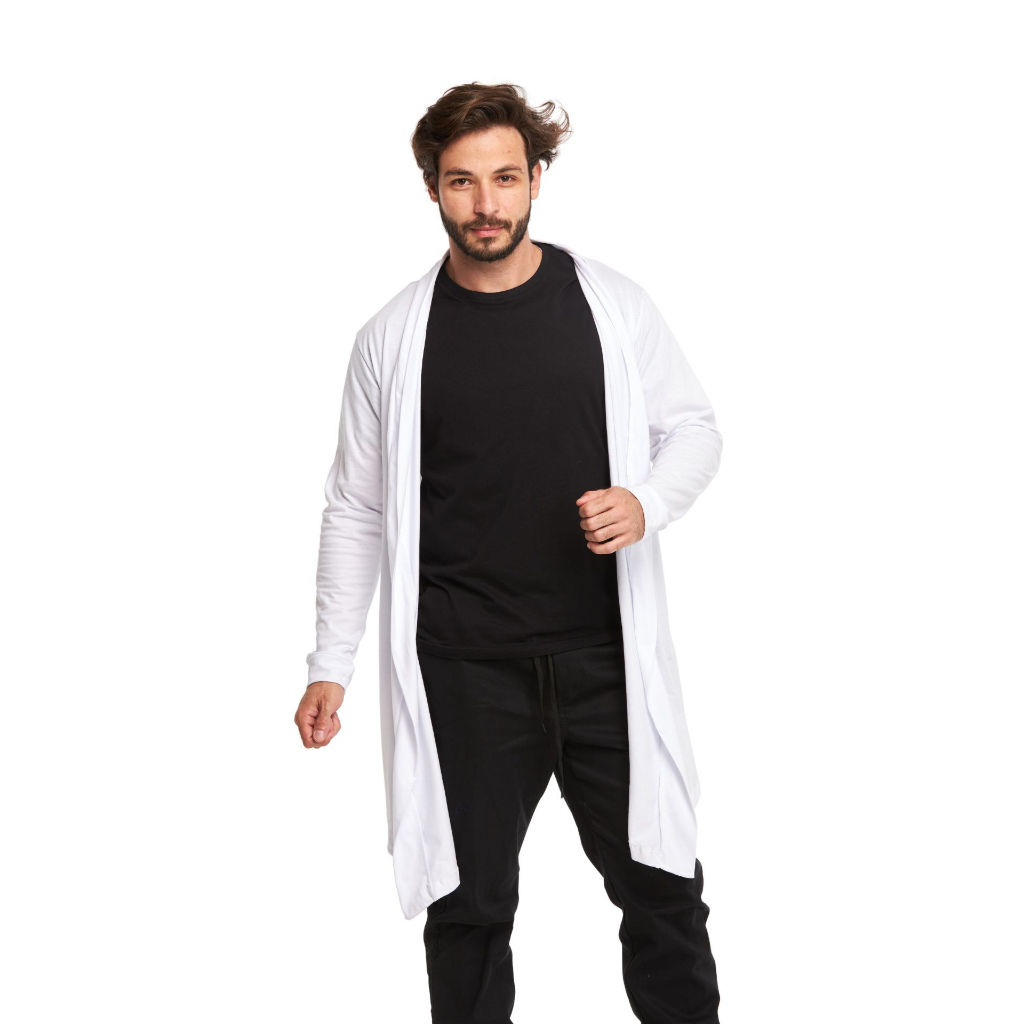Cardigan Blusa De Frio Masculino Kimono Swag Sobretudo Long Line Estilo e Qualidade Ca2