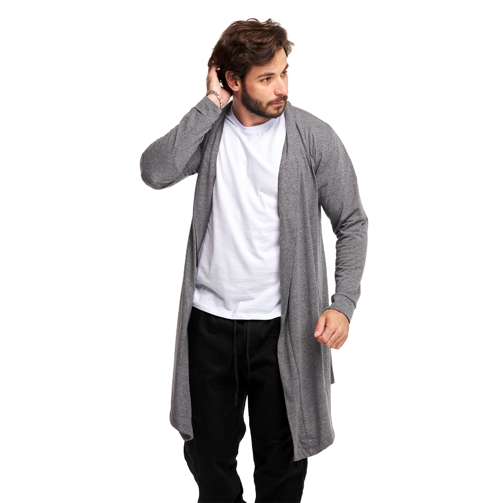 Cardigan Blusa De Frio Masculino Swag Sobretudo Long Manga Longa Ca2
