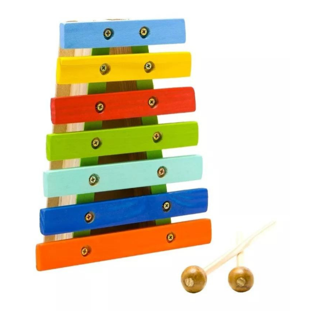 Brinquedo Educativo Lira Xilofone Musical Infantil 7 Teclas