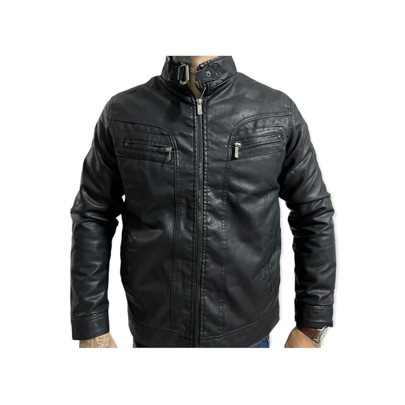 Jaqueta de Couro Ecológico Masculina Envio Imediato