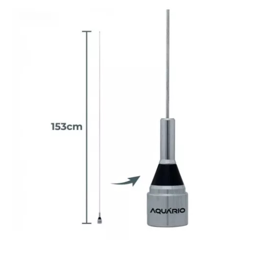ANTENA PX CAMINHONETE 1,53M COM PARAFUSO FIXAÇÃO