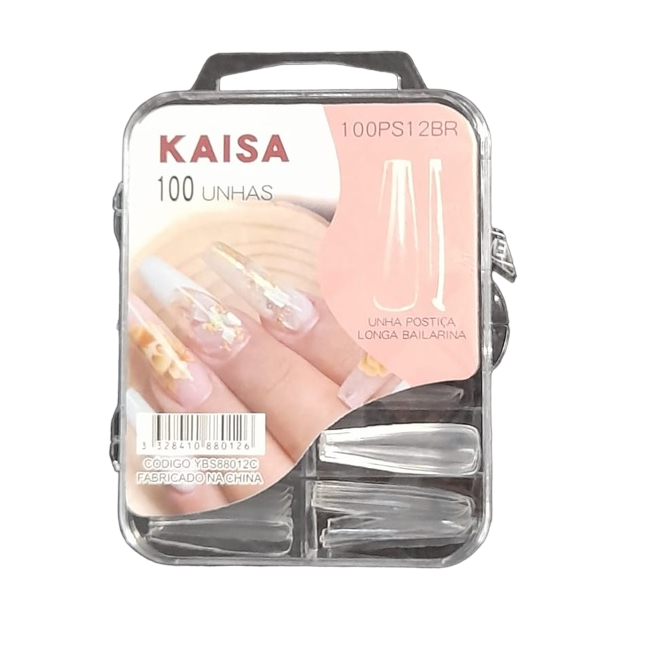 Unhas Postiças Extra Longa Bailarina Realista Com 100 Kaisa