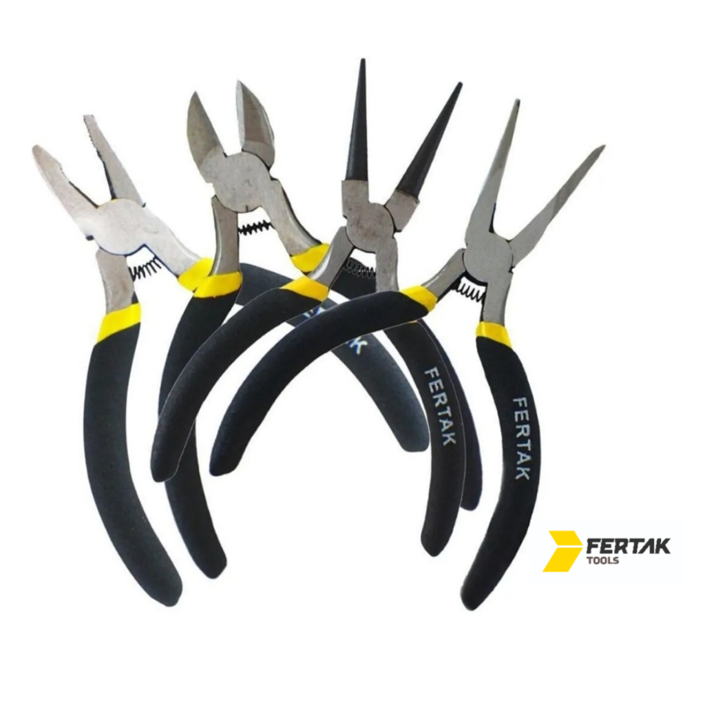 Kit 4 Mini Alicates (4.5'') Para Bijuterias Arames Artesanatos Informatica Eletrônica Uso Geral