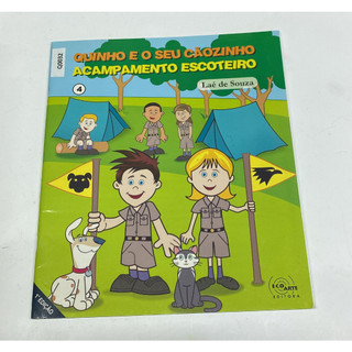 Livro Quinho e o seu cãozinho acampamento escoteiro Laé de Souza Eco Arte editora Q0032