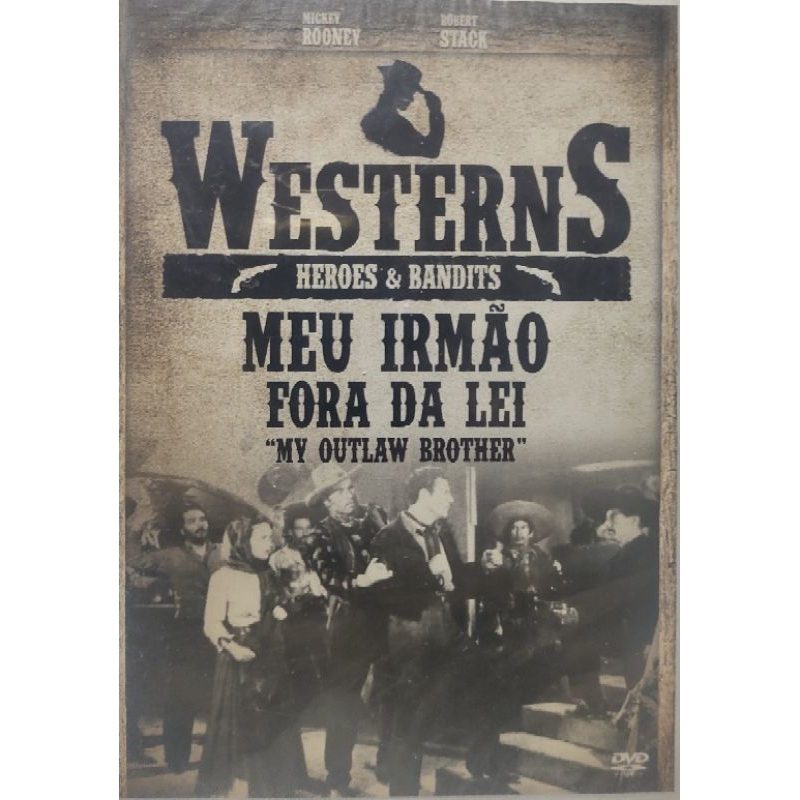 Dvd Westerns Heroes e Bandits Meu Irmão fora da Lei Lacrado Faroeste Robert Stack Mickey Rooney