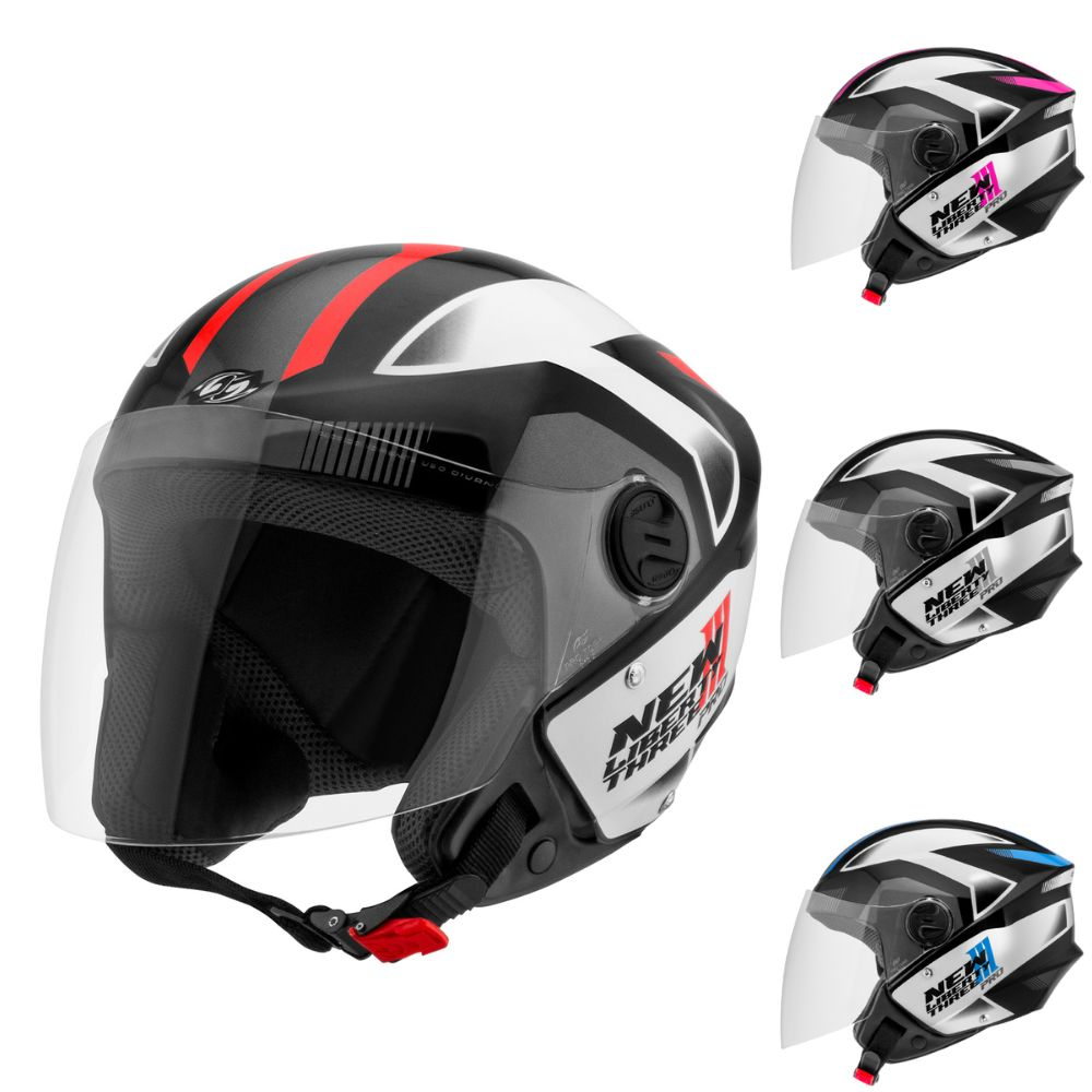 Capacete Aberto New Liberty 3 Brilhante Pro Tork Original em Oferta na Shopee