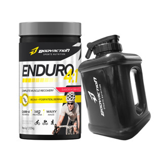 Enduro 4:1 Morango 1125g Repositor Energético Com Whey Protein + Galão Academia - Bodyaction