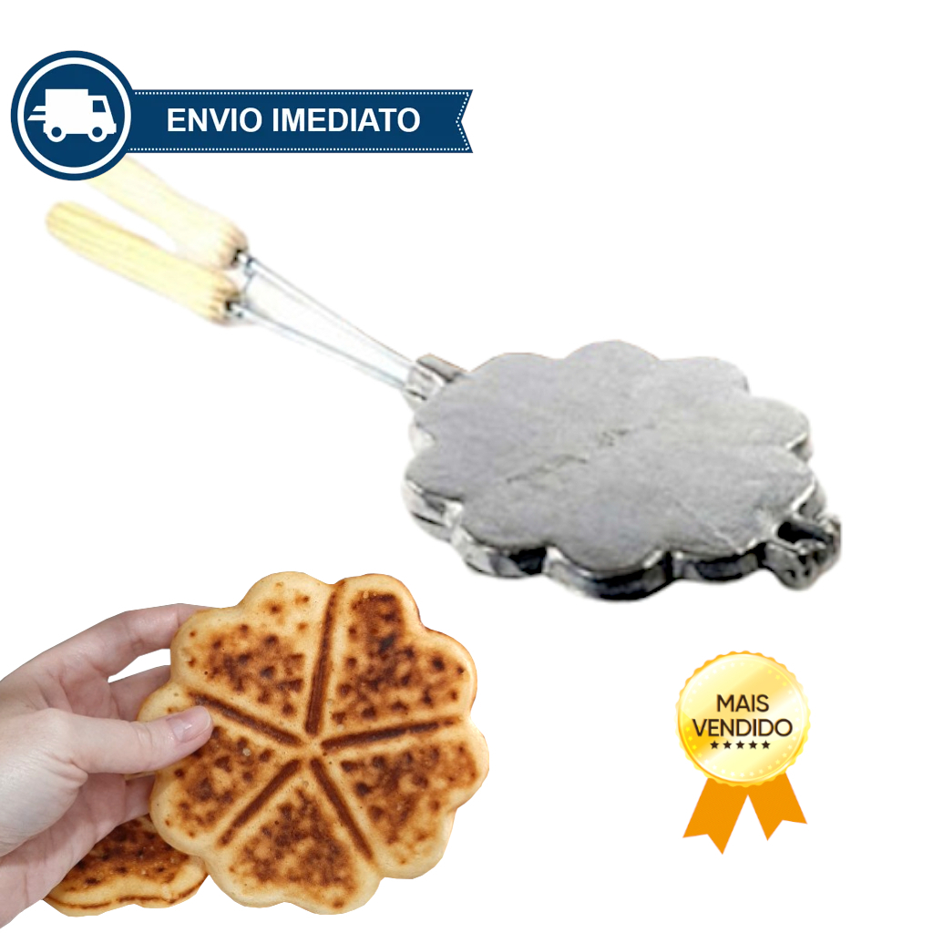 Forma Para Fazer Waffle Waffer Em Casa Profissional Aluminio