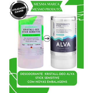 Desodorante Alva Stick Kristall Sensitive 120g Cristal Sem Alumínio Sem perfume 100% Natural