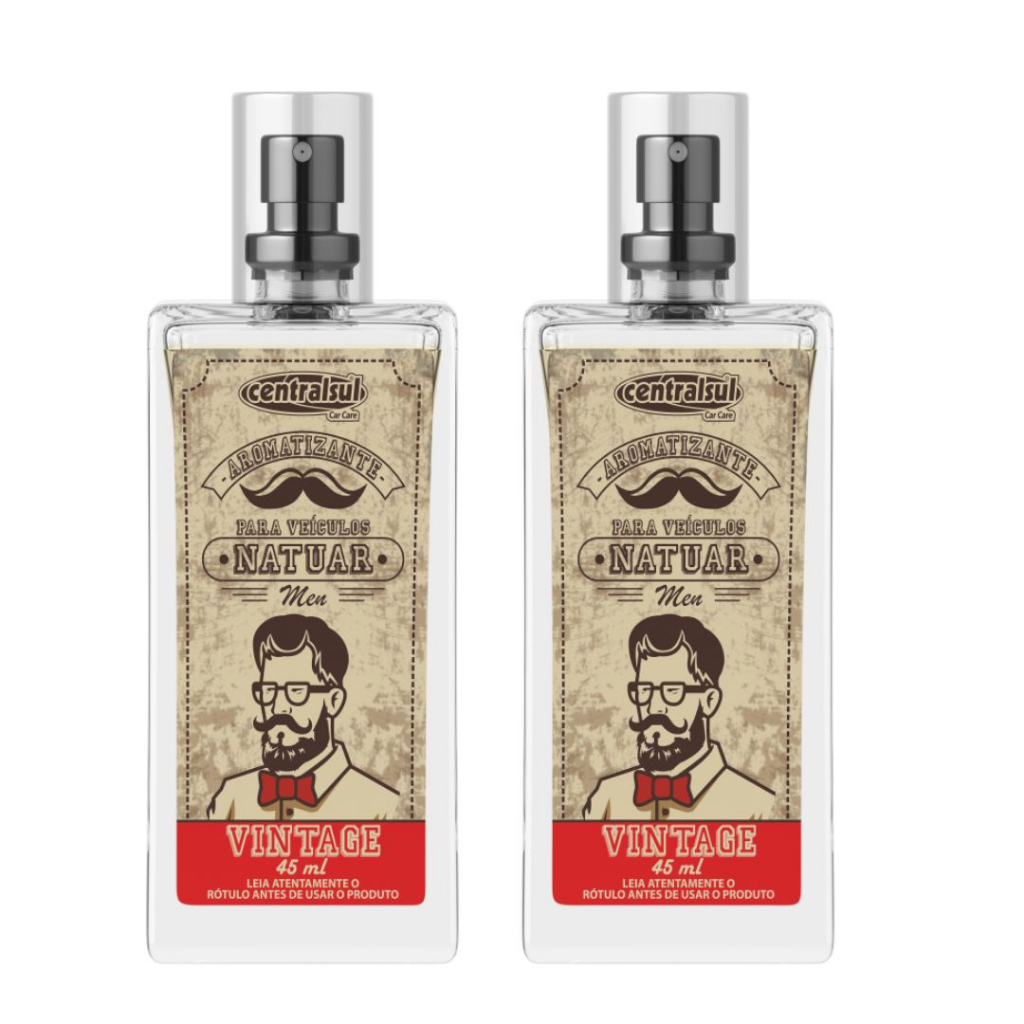2 Aromatizante Natuar Men Vintage 45ml CENTRALSUL em Oferta na Shopee