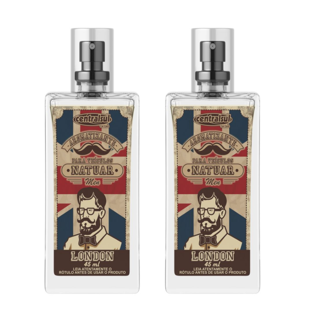 2 Aromatizante Natuar Men London 45ml CENTRALSUL em Oferta na Shopee