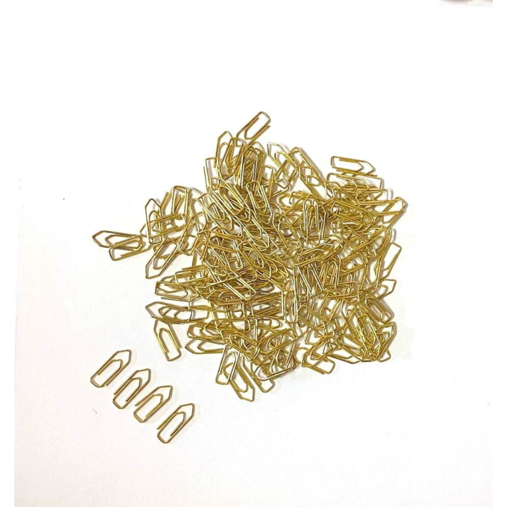 Mini clips dourado nº 05 (mini clipes para convite)