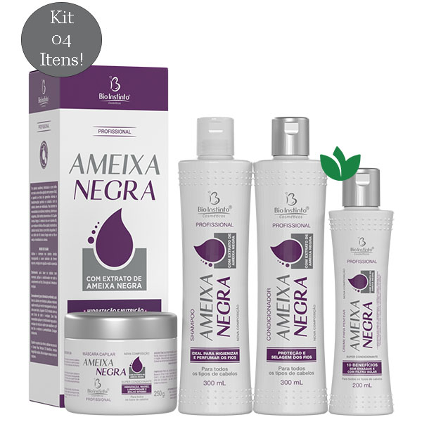 Kit Capilar Profissional Ameixa Negra 4 Itens Bio Instinto