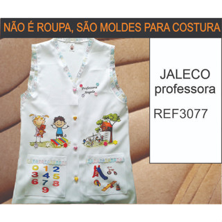 REF3077 MOLDE JALECO BÁSICO REGATA PROFESSORA