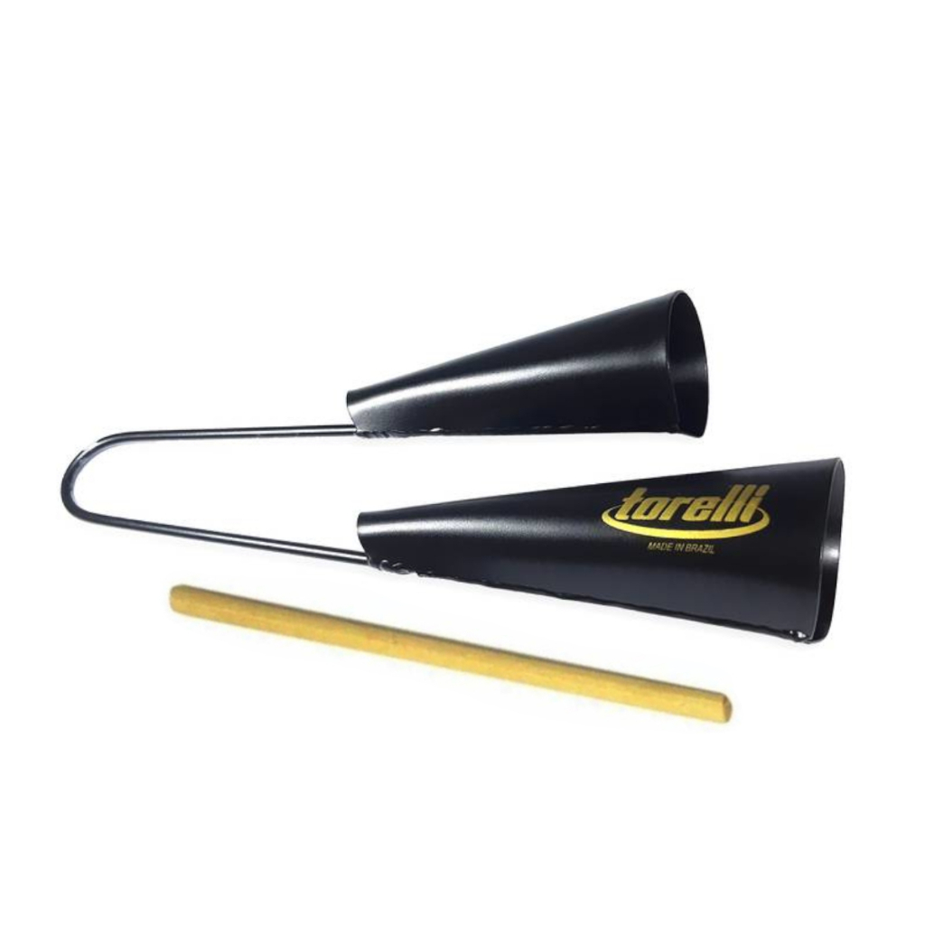 Agogô Duplo Preto Torelli (To018) Instrumento de Samba