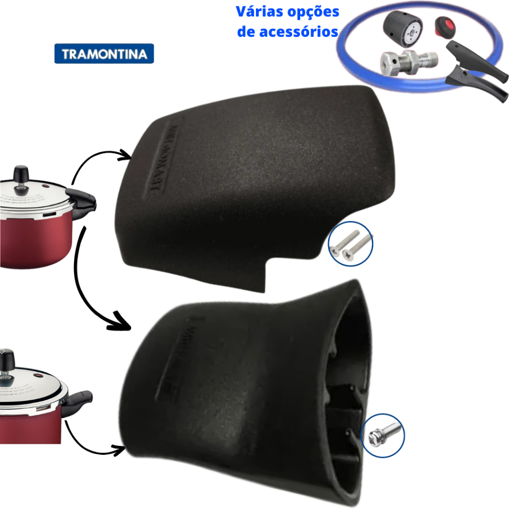 Alça panela tramontina superior inferior panela pressão Vancouver cabo pino peso válvula anel vedação