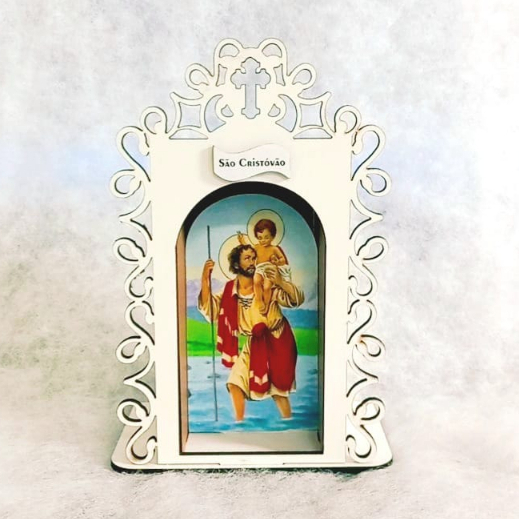 Oratório capela de oração PERSONALIZADO COM O SANTO DE DEVOÇÃO