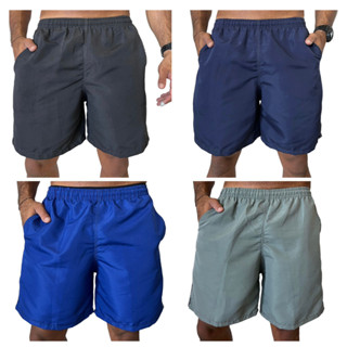 Kit 3 Bermudas Masculina Mauricinho Tactel 3 Bolsos Calção Futebol Corrida Treino