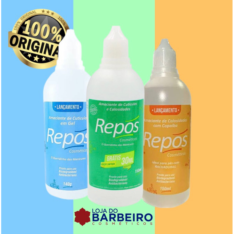 Amaciante de Calo e Cutícula Repos 150Ml - ESCOLHA O SEU 100% ORIGINAL LANÇAMENTO em Oferta na Shopee