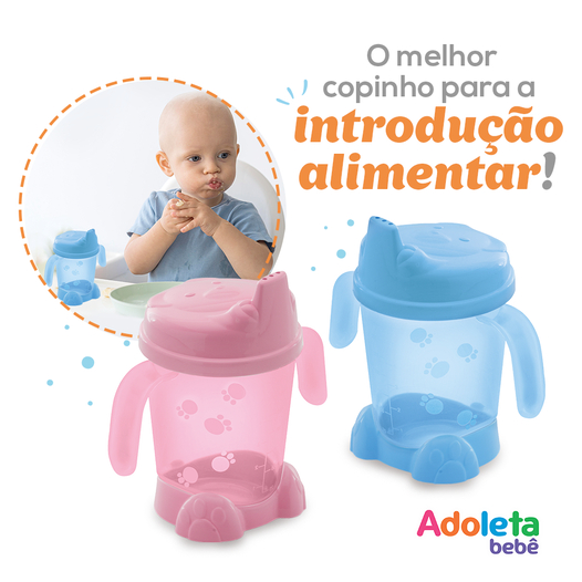 Copinho Urso Porta-Suco e Água com Alça e Pé 200ml- Adoleta