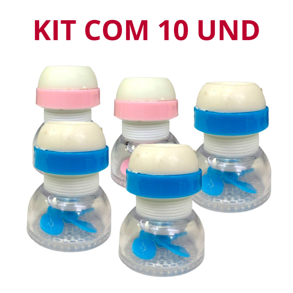 Kit com 10 Chuveirinho Expansor Plastico Elice Distribuidor P/ Torneira