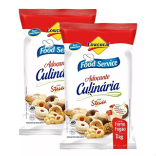 Kit 2 Adoçante Culinário Stevia Diet Forno E Fogão P/ Bolos e Pães Lowçucar - 1Kg